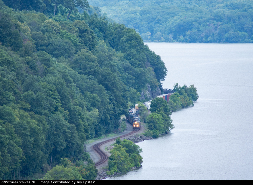 Winding its way down the Hudson